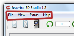 Screenshot feuerball3D Menu