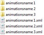 Screenshot einer Auflistung von Ordnern und Dateien