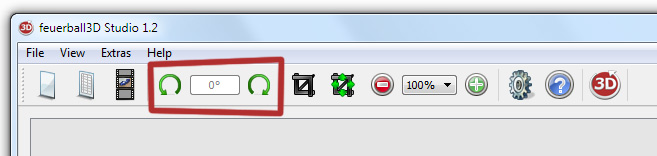 Screenshot feuerball3D Toolbar Rotate